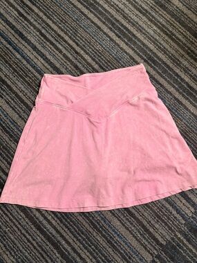 PINK Victoria's Secret Light Pink A-Line Skirt with Crossover Waistband